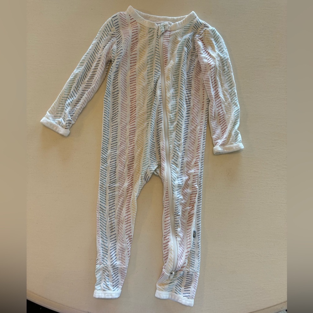 Kyte Baby Zipper Romper Herringbone